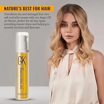 GK HAIR Global Keratin 100% Organic Argan Oil Anti Frizz Mini Serum